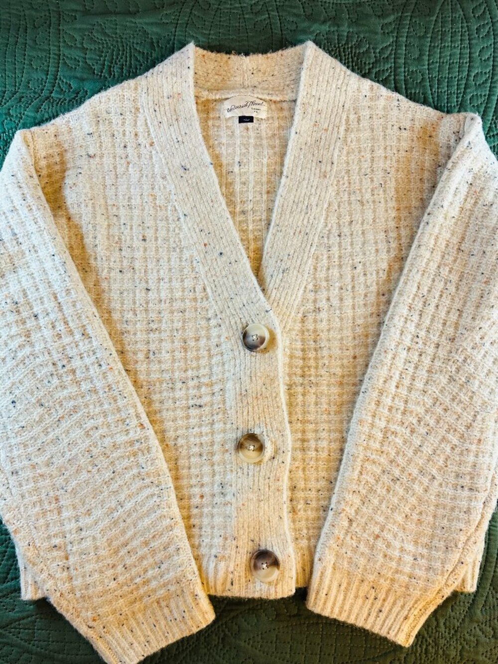 Universal Thread Speckled Chunky Knit Cardigan, size small